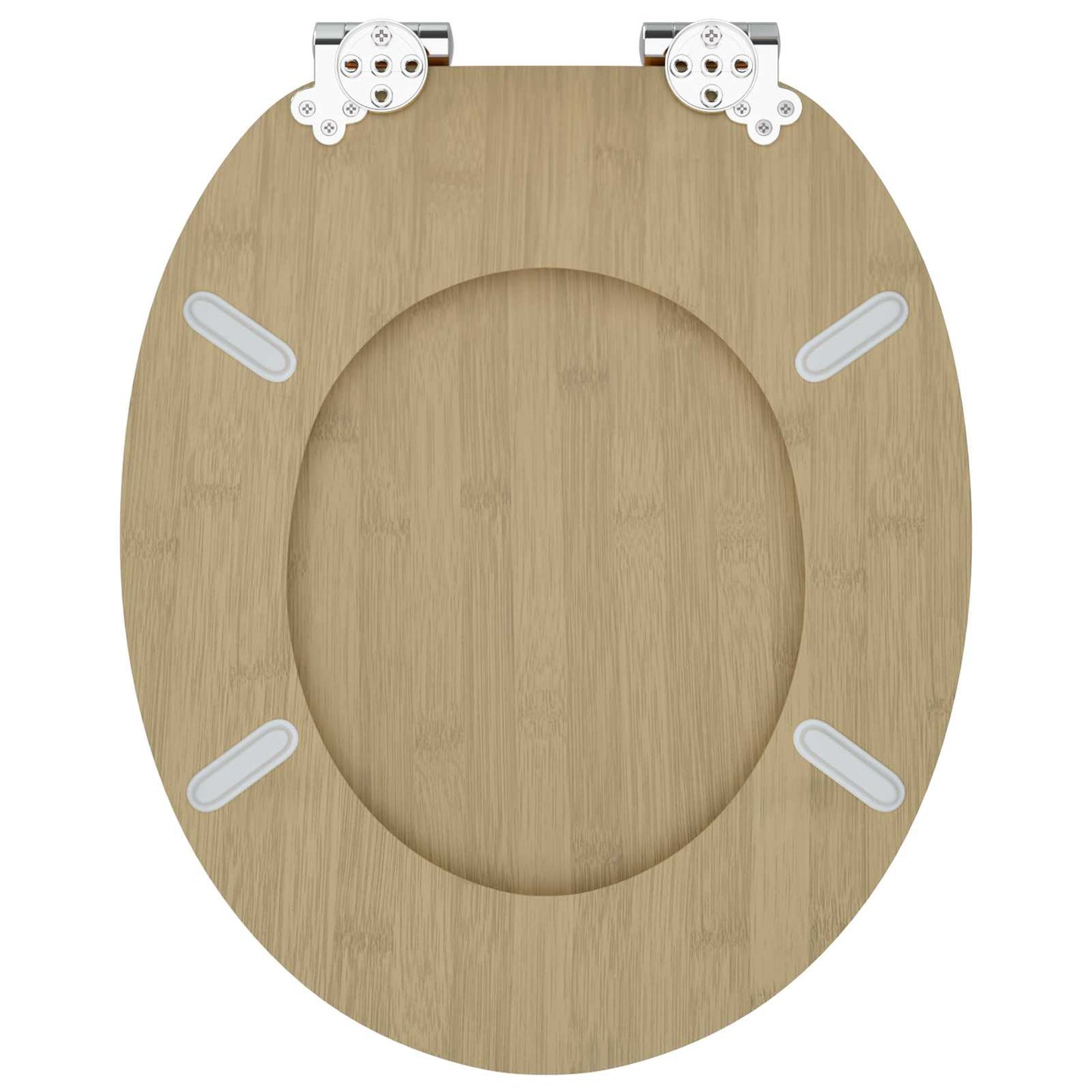 Blødt lukket toiletbræt 2 pcs Lys Bambusfarve 44 x 38 cm