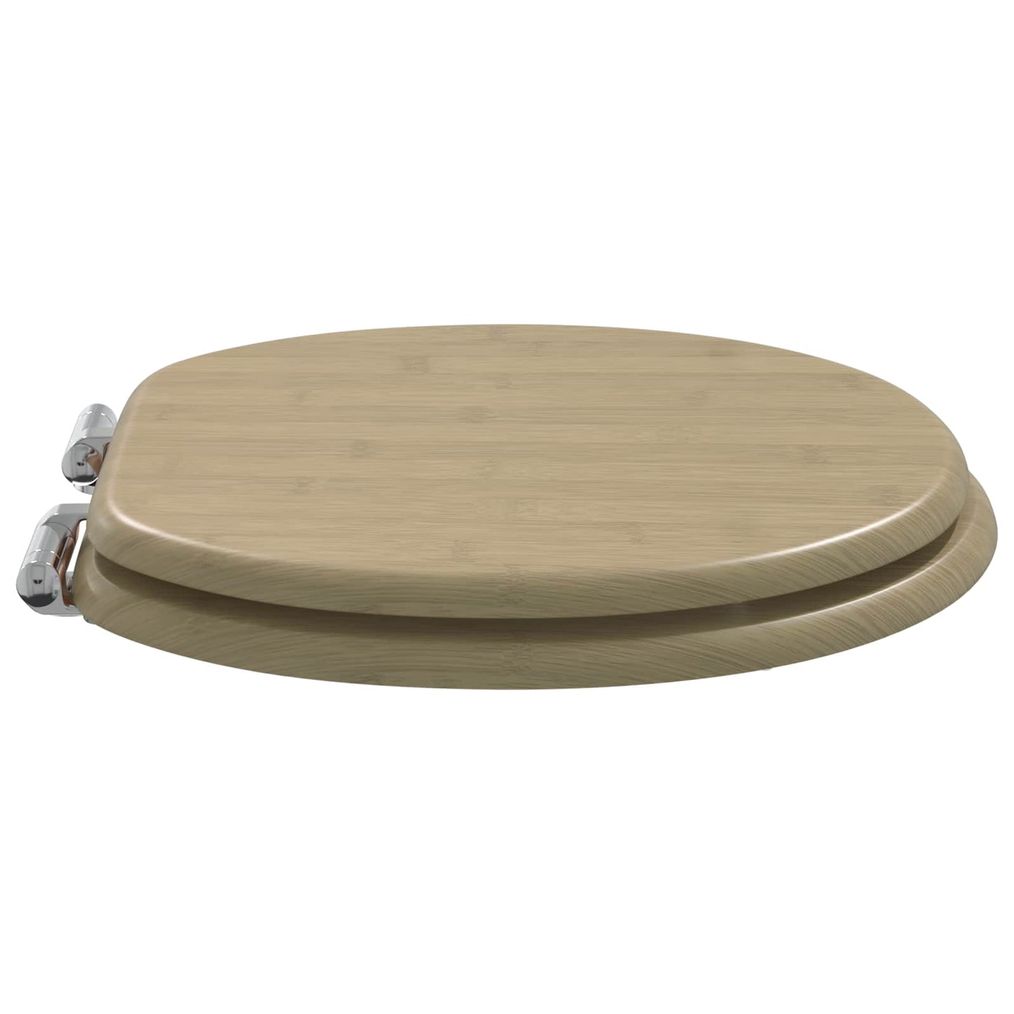 Blødt lukket toiletbræt 2 pcs Lys Bambusfarve 44 x 38 cm