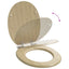 Blødt lukket toiletbræt 2 pcs Lys Bambusfarve 44 x 38 cm