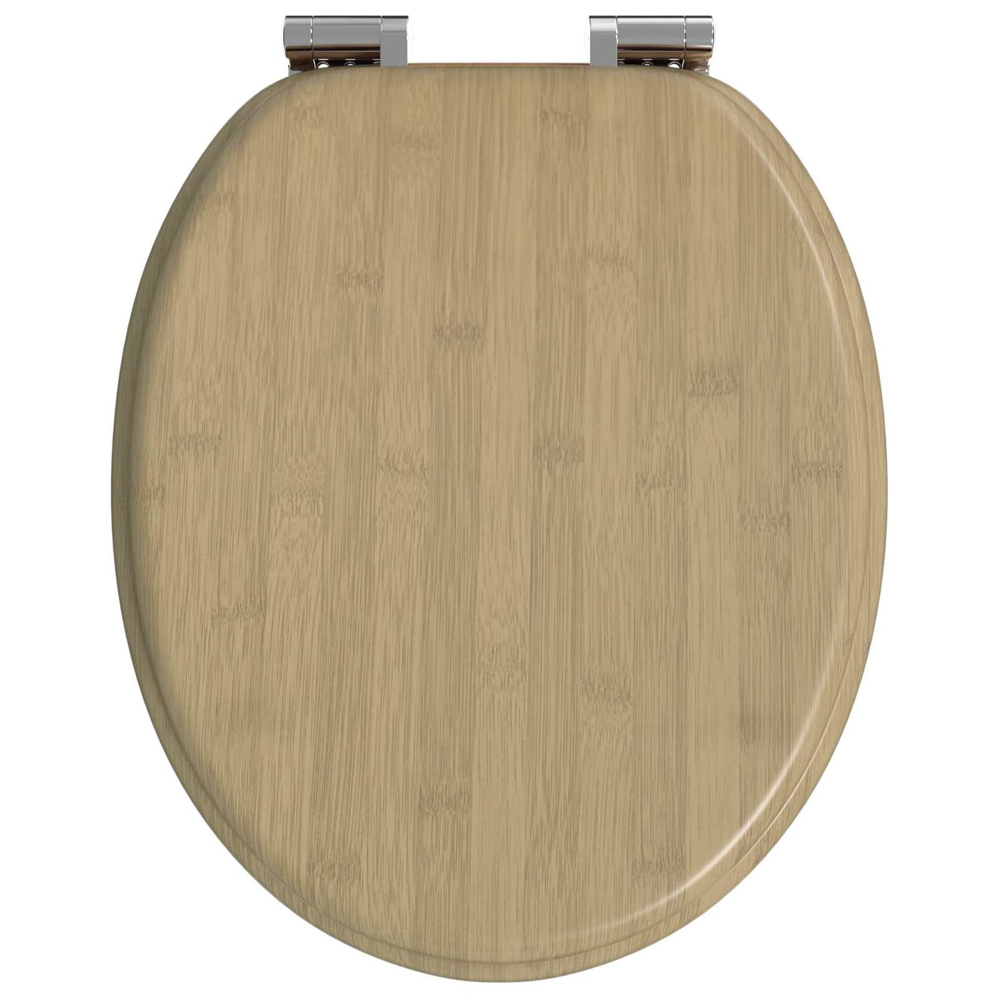 Blødt lukket toiletbræt 2 pcs Lys Bambusfarve 44 x 38 cm