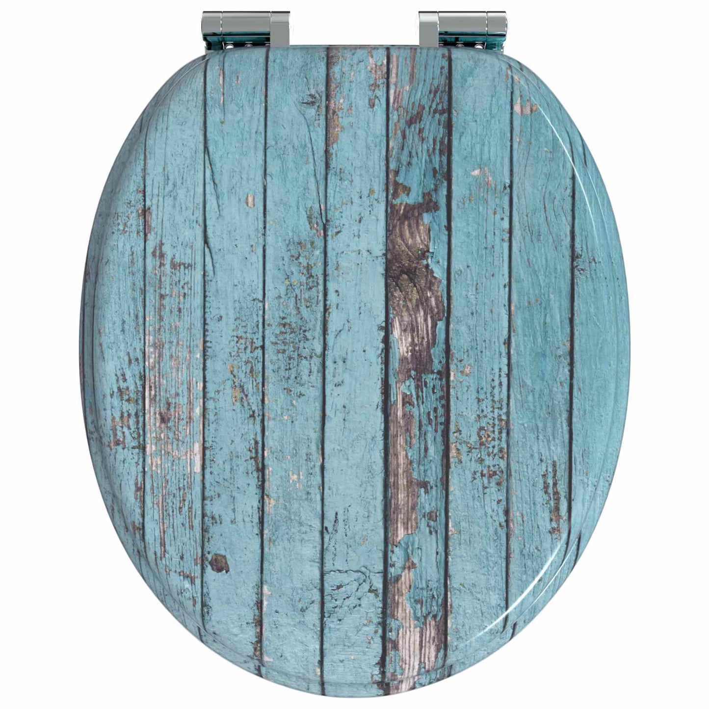 Blødt lukket toiletbræt 2 pcs Blå 44 x 38 cm MDF plade