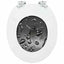 Blødt lukket toiletbræt 2 pcs Grå 44 x 38 cm MDF plade