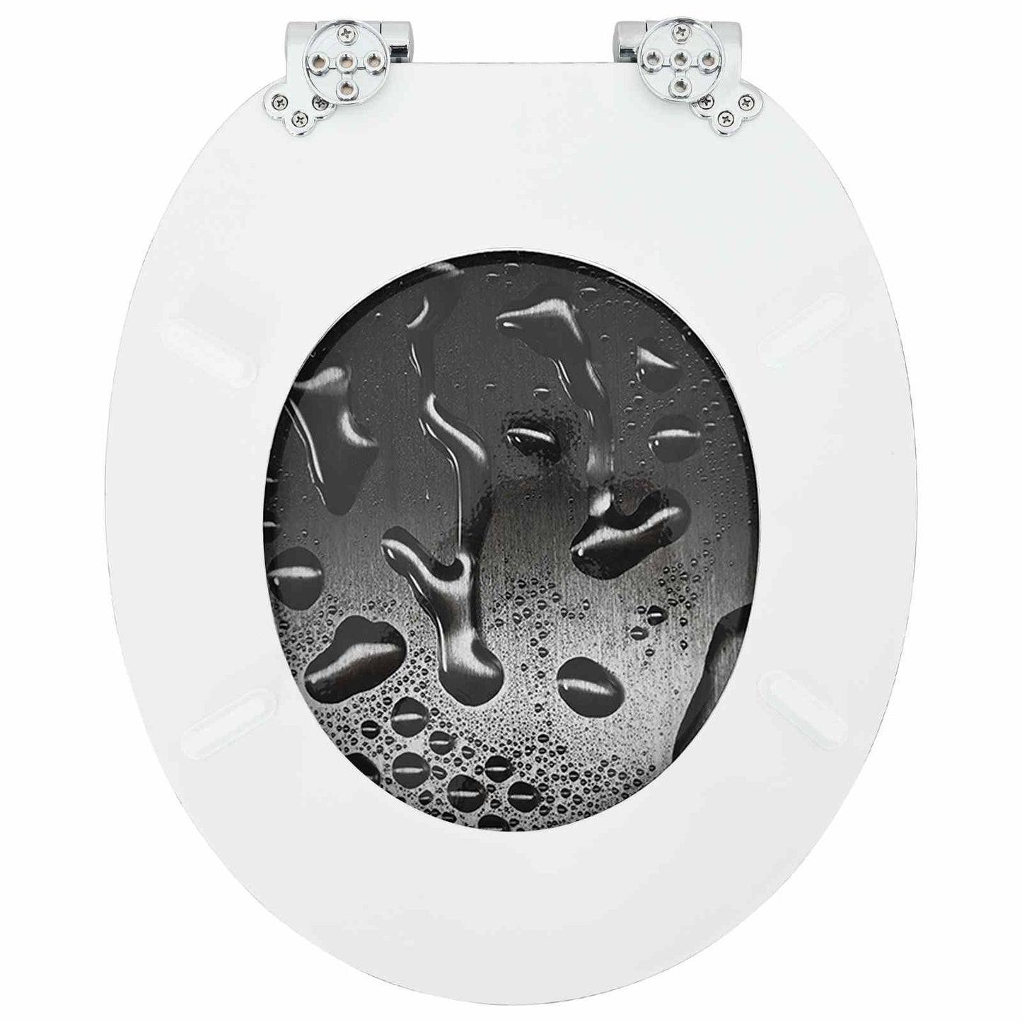Blødt lukket toiletbræt 2 pcs Grå 44 x 38 cm MDF plade