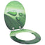 Blødt lukket toiletbræt 2 pcs Grøn Dråbe 44 x 38 cm MDF plade