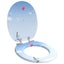 Blødt lukket toiletbræt 2 pcs Blå 44 x 38 cm MDF plade