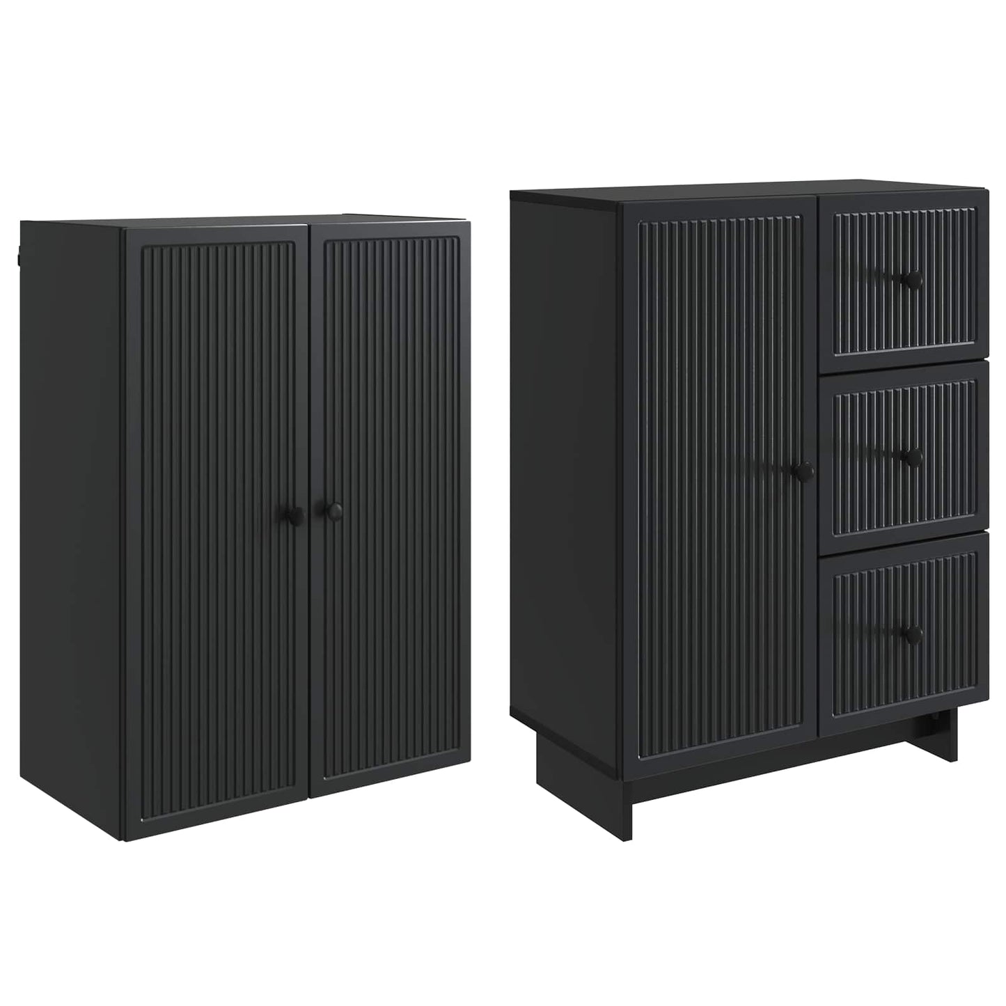 Skab Sæt 2 pcs 66 x 34,5 x 90 cm Konstrueret træ