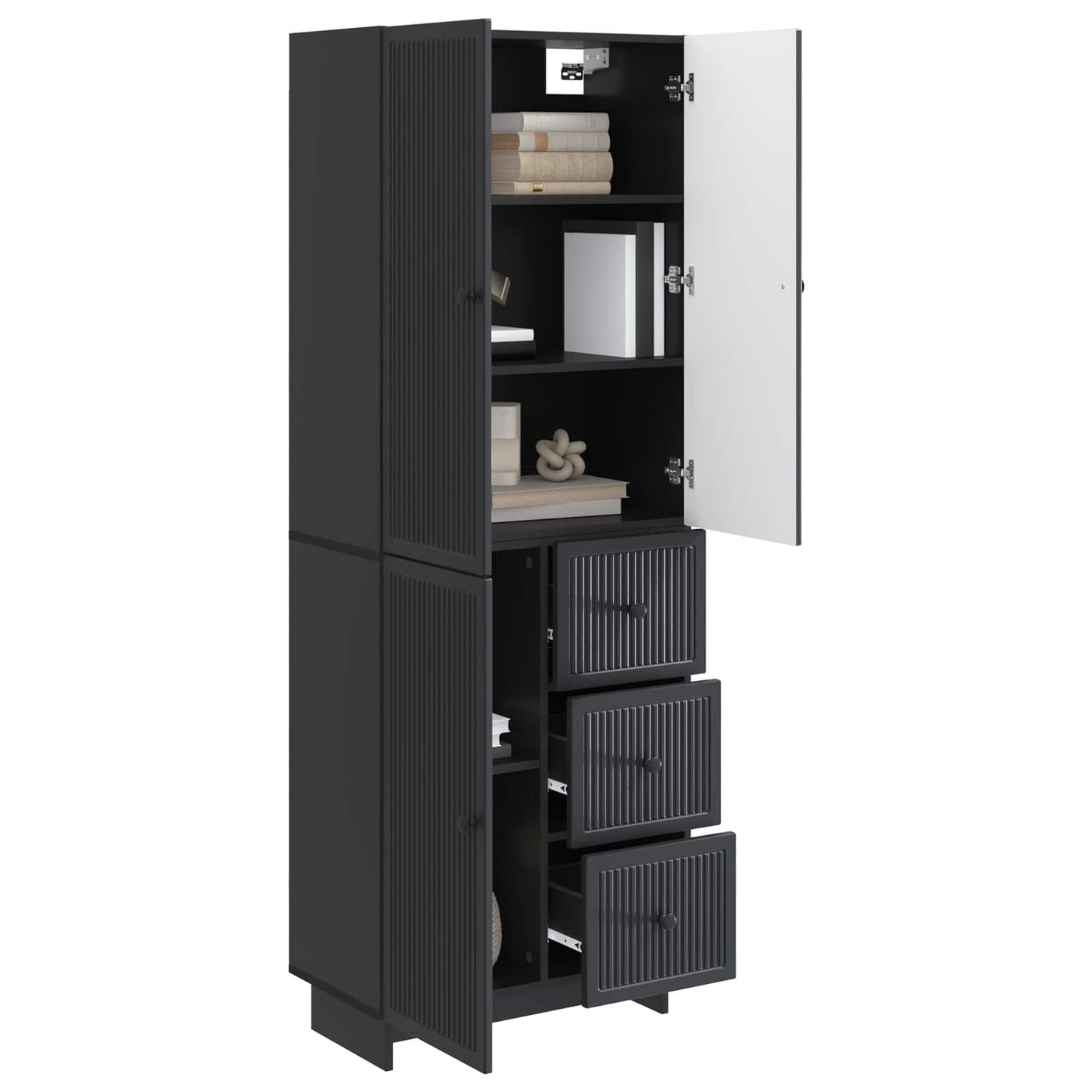 Skab Sæt 2 pcs 66 x 34,5 x 90 cm Konstrueret træ