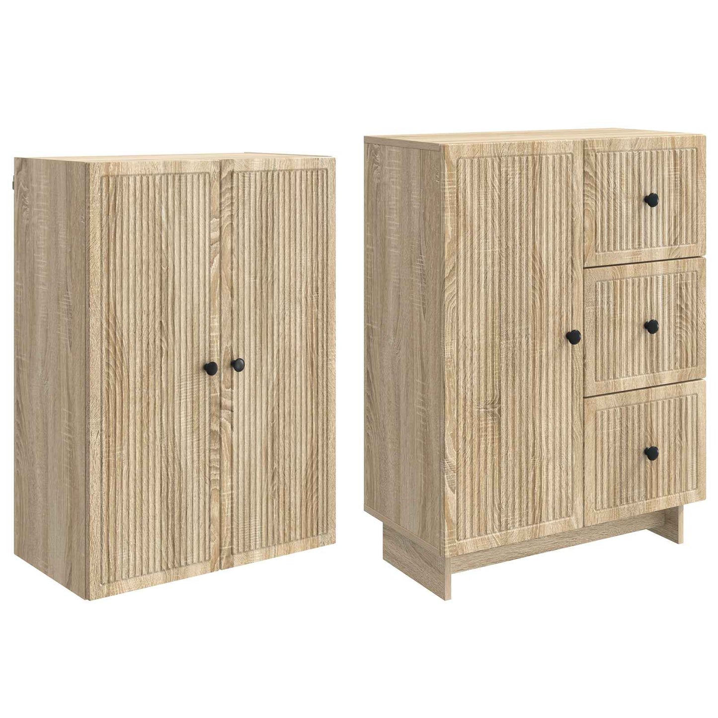 Skab Sæt 2 pcs 66 x 34,5 x 90 cm Konstrueret træ