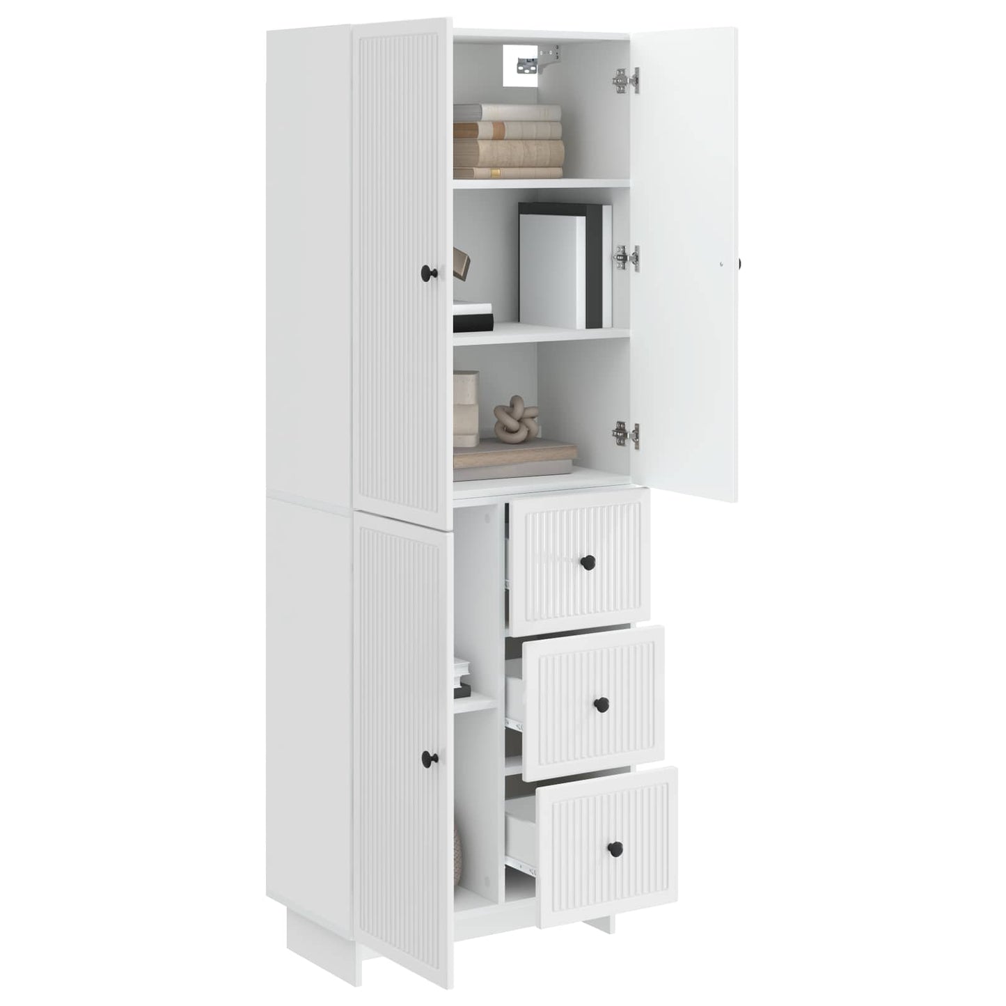 Skab Sæt 2 pcs 66 x 34,5 x 90 cm Konstrueret træ