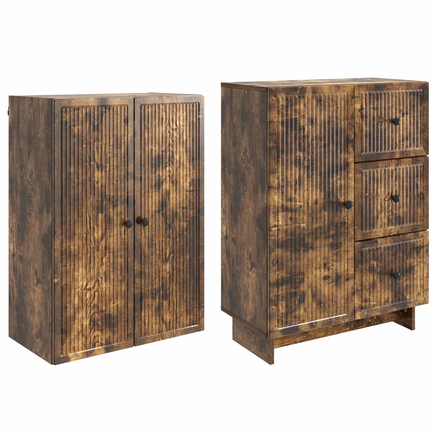 Skab Sæt 2 pcs 66 x 34,5 x 90 cm Konstrueret træ