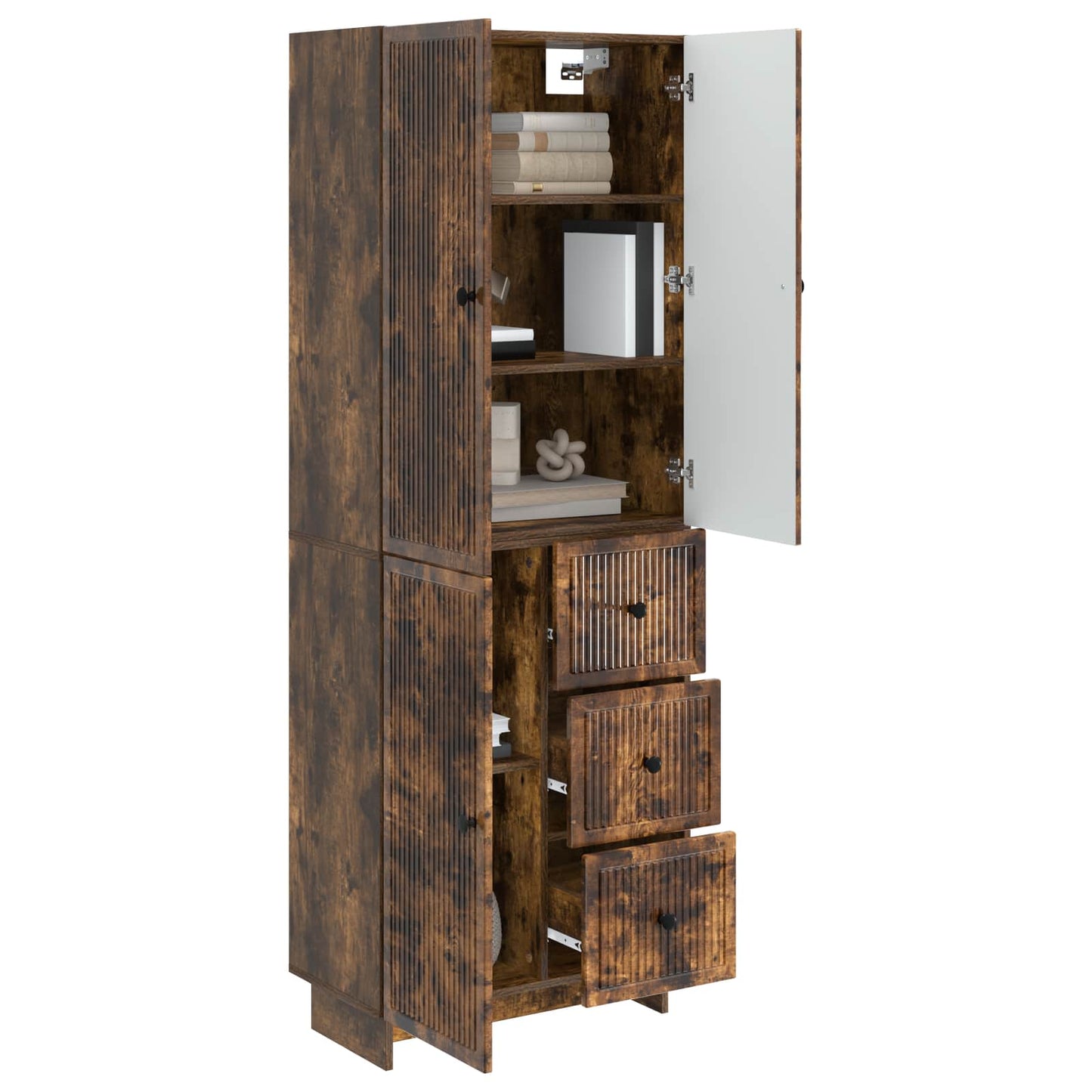 Skab Sæt 2 pcs 66 x 34,5 x 90 cm Konstrueret træ