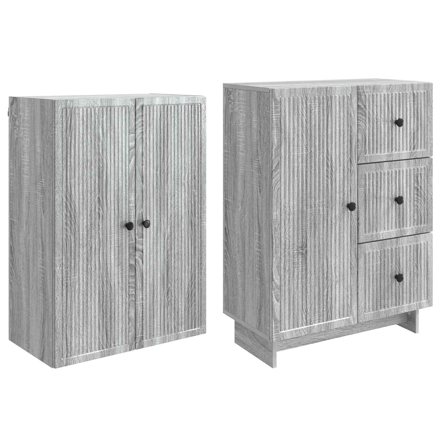 Skab Sæt 2 pcs 66 x 34,5 x 90 cm Konstrueret træ