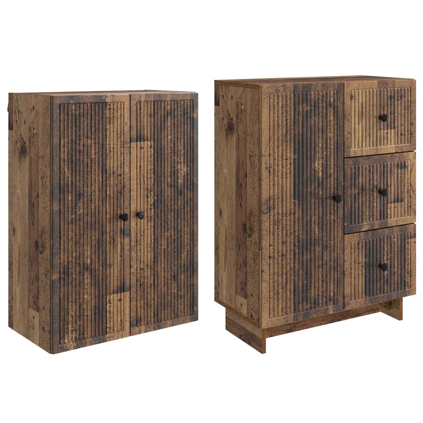 Skab Sæt 2 pcs 66 x 34,5 x 90 cm Konstrueret træ