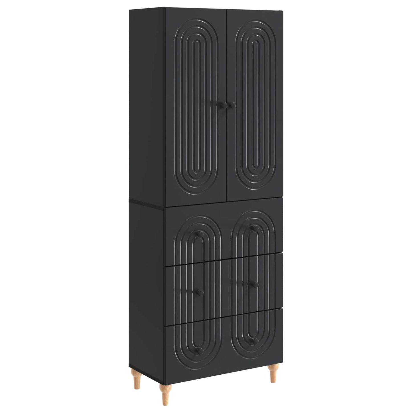 Skab Sæt 2 pcs 66 x 34,5 x 90 cm Konstrueret træ
