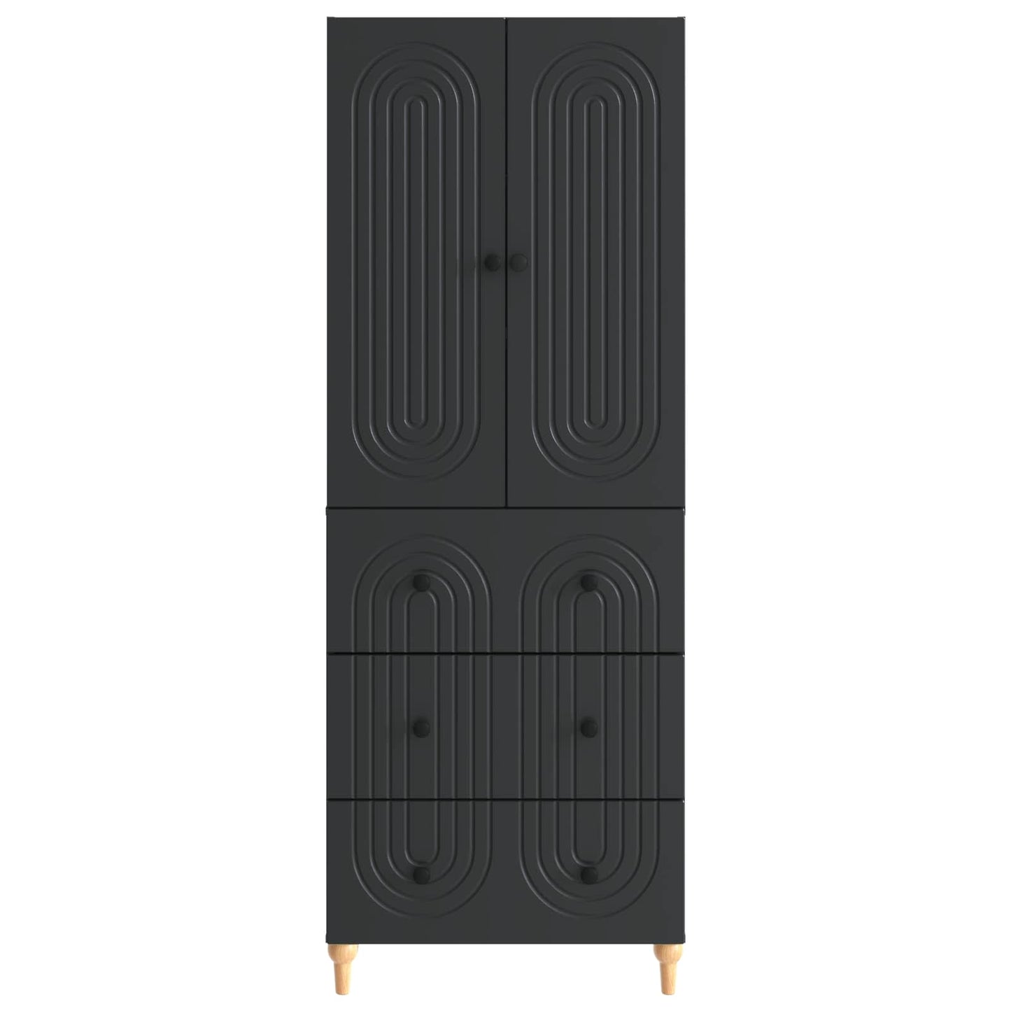 Skab Sæt 2 pcs 66 x 34,5 x 90 cm Konstrueret træ