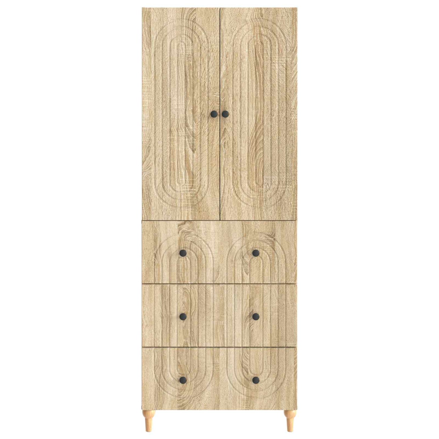 Skab Sæt 2 pcs 66 x 34,5 x 90 cm Konstrueret træ