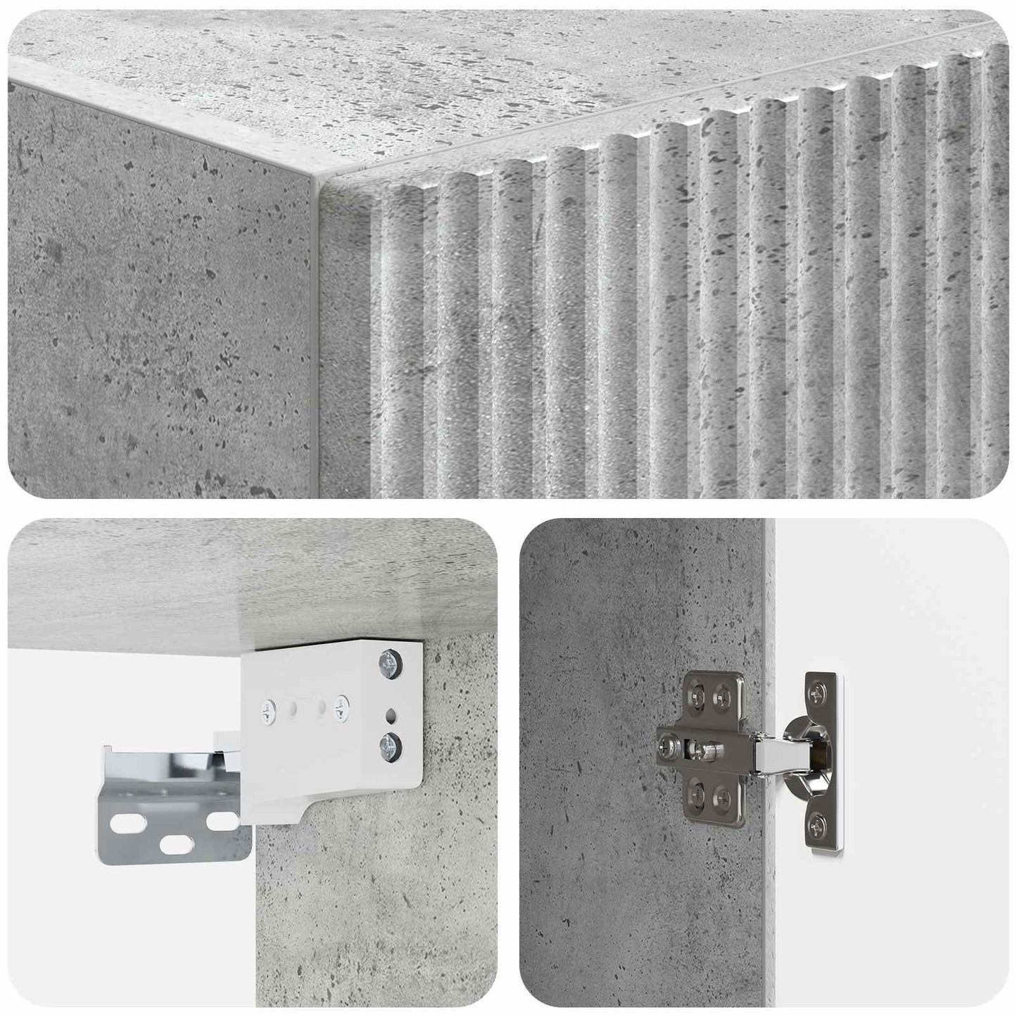 Skab Sæt 2 pcs 66 x 34,5 x 90 cm Konstrueret træ