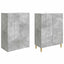 Skab Sæt 2 pcs 66 x 34,5 x 90 cm Konstrueret træ