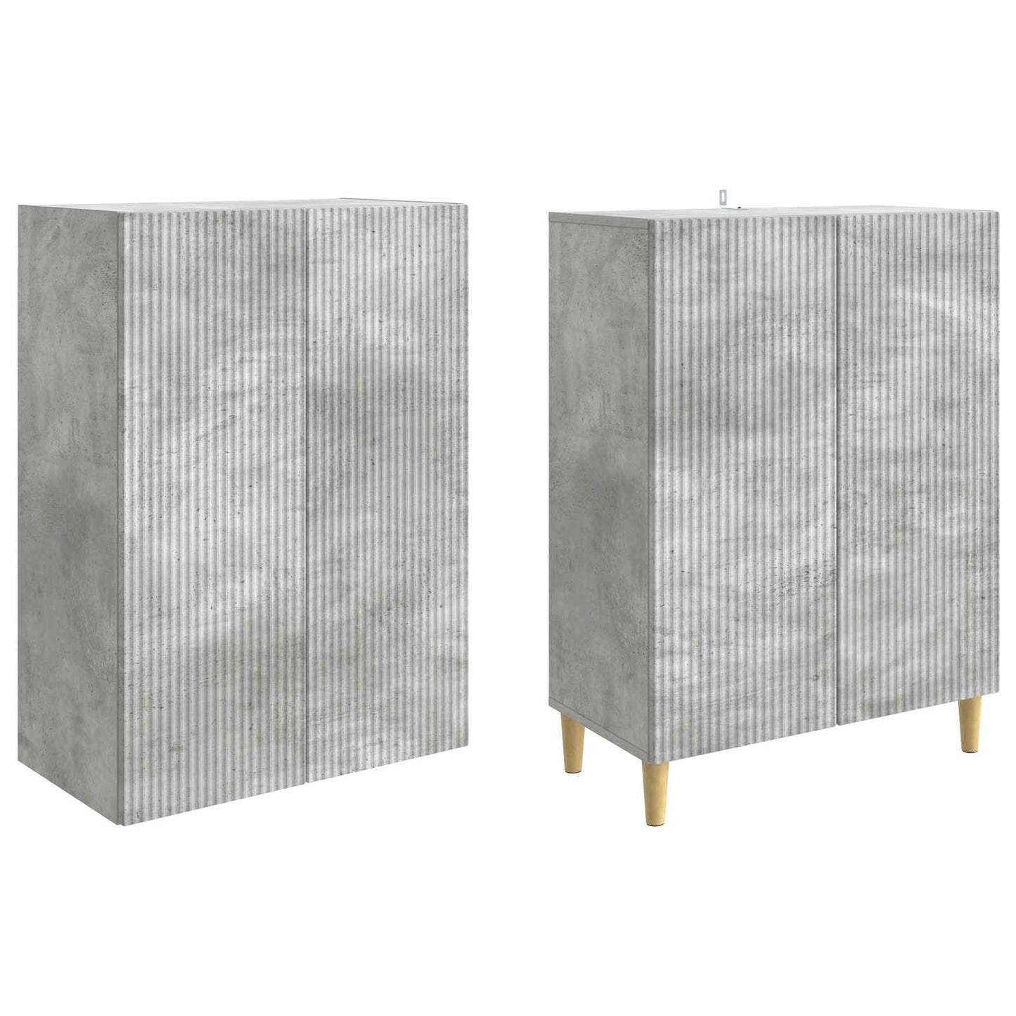 Skab Sæt 2 pcs 66 x 34,5 x 90 cm Konstrueret træ