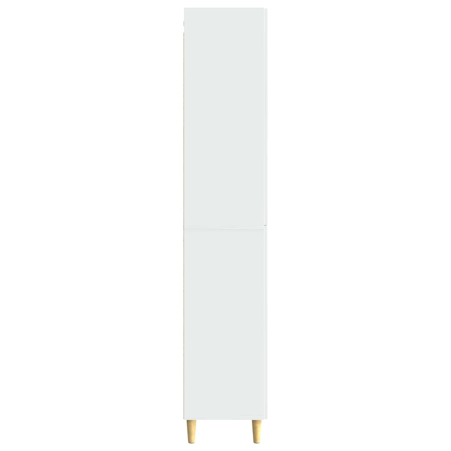 Skab Sæt 2 pcs Hvid højglans 66 x 34,5 x 90 cm Konstrueret træ