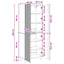Skab Sæt 2 pcs Hvid højglans 66 x 34,5 x 90 cm Konstrueret træ