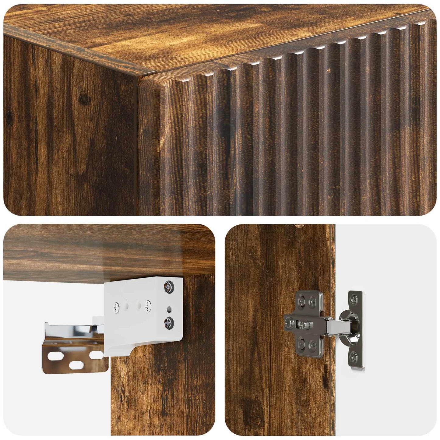 Skab Sæt 2 pcs 66 x 34,5 x 90 cm Konstrueret træ