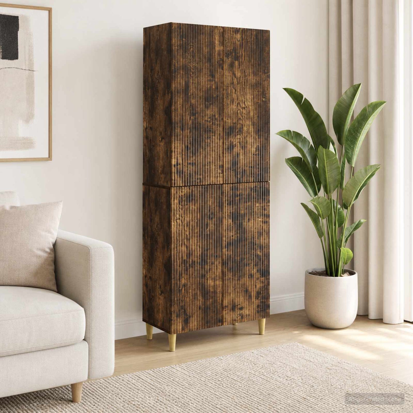Skab Sæt 2 pcs 66 x 34,5 x 90 cm Konstrueret træ