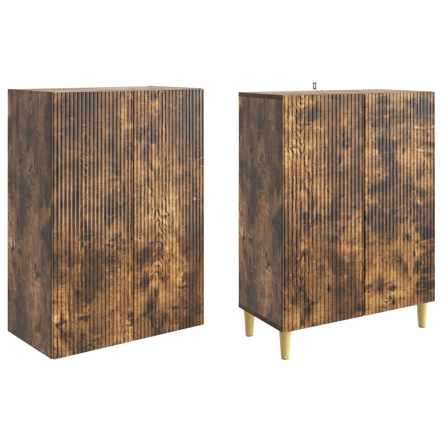 Skab Sæt 2 pcs 66 x 34,5 x 90 cm Konstrueret træ