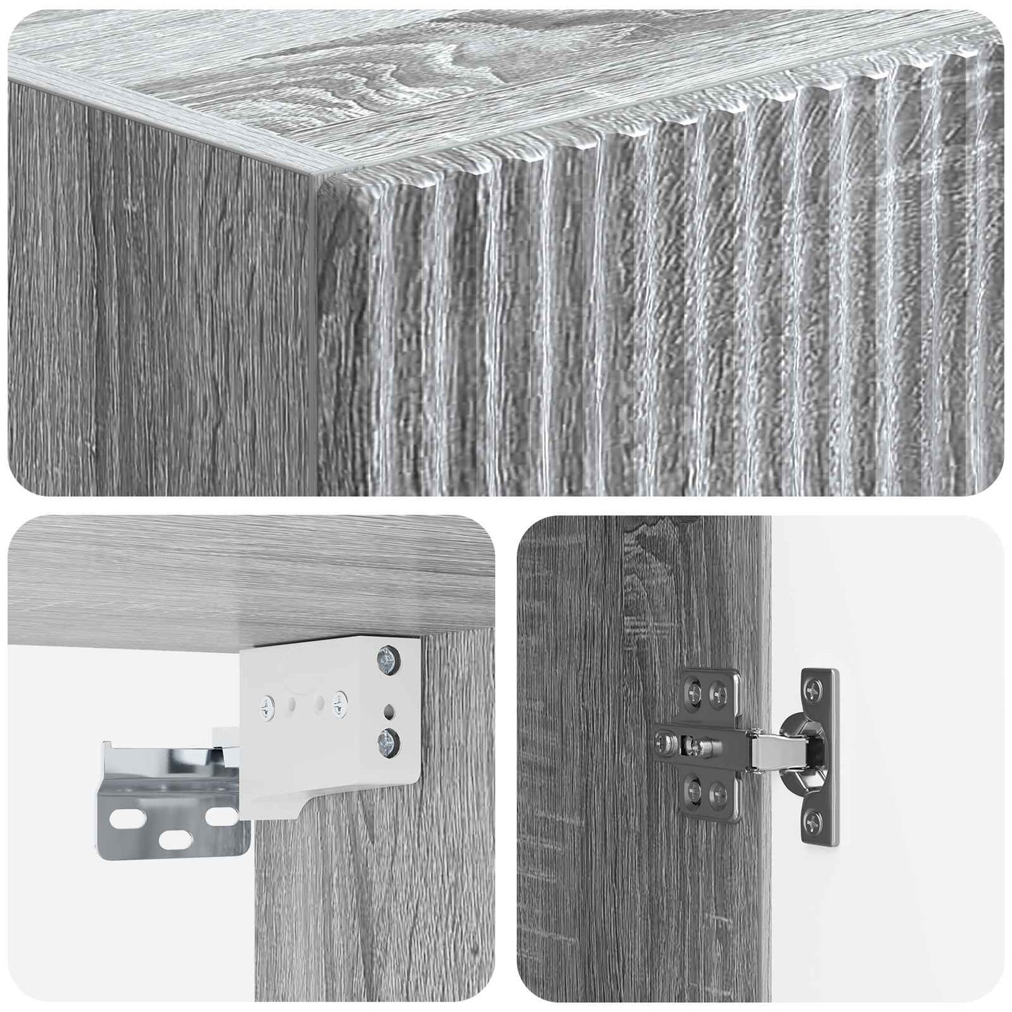 Skab Sæt 2 pcs 66 x 34,5 x 90 cm Konstrueret træ