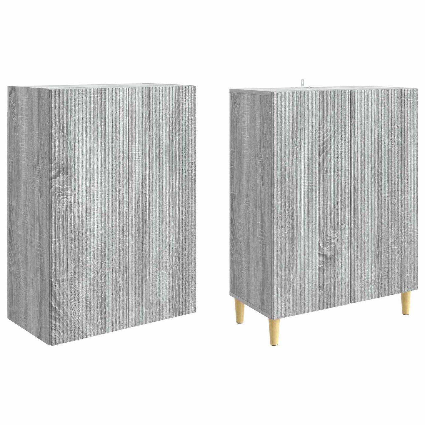 Skab Sæt 2 pcs 66 x 34,5 x 90 cm Konstrueret træ