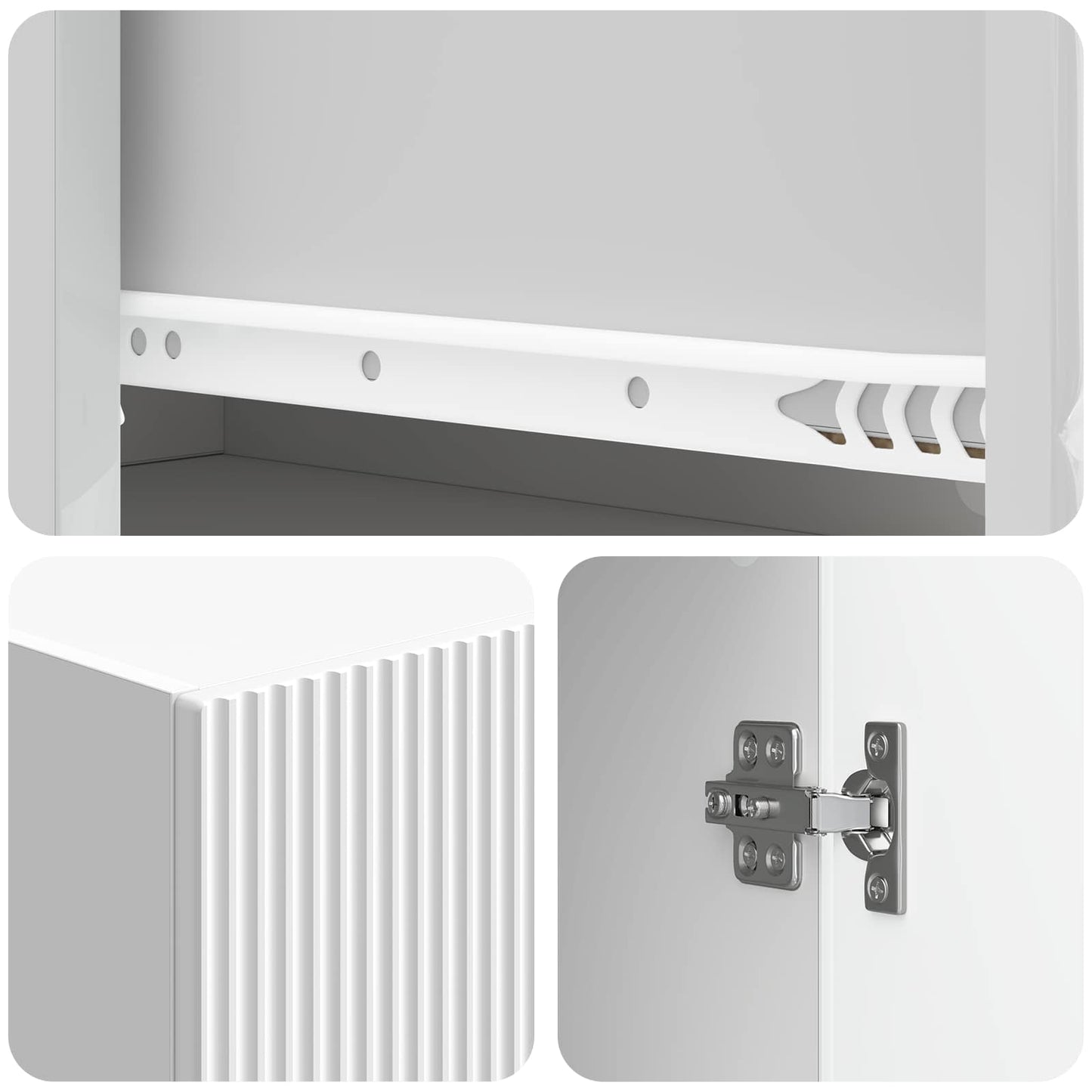 Skab Sæt 2 pcs 66 x 34,5 x 90 cm Konstrueret træ