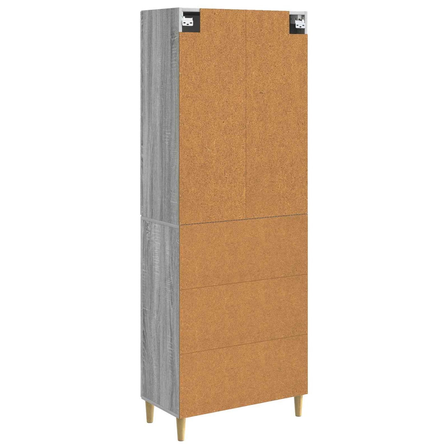 Skab Sæt 2 pcs Grå Sonoma 66 x 34,5 x 90 cm Konstrueret træ