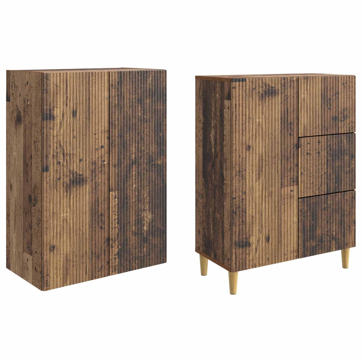 Skab Sæt 2 pcs 66 x 34,5 x 90 cm Konstrueret træ
