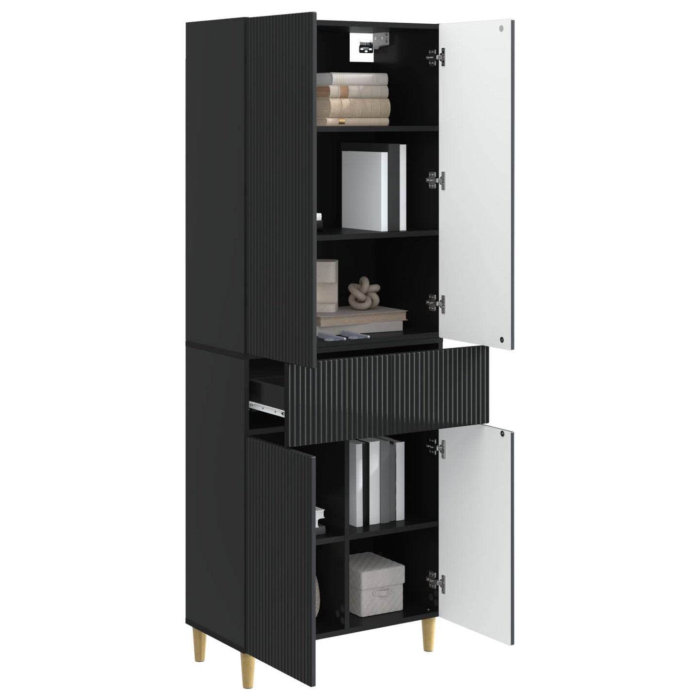 Skab Sæt 2 pcs 66 x 34,5 x 90 cm Konstrueret træ