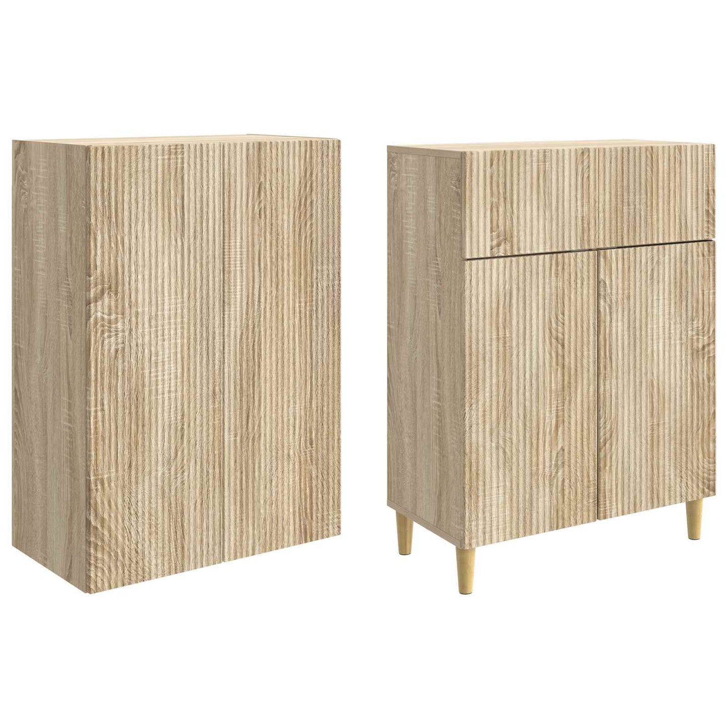 Skab Sæt 2 pcs 66 x 34,5 x 90 cm Konstrueret træ
