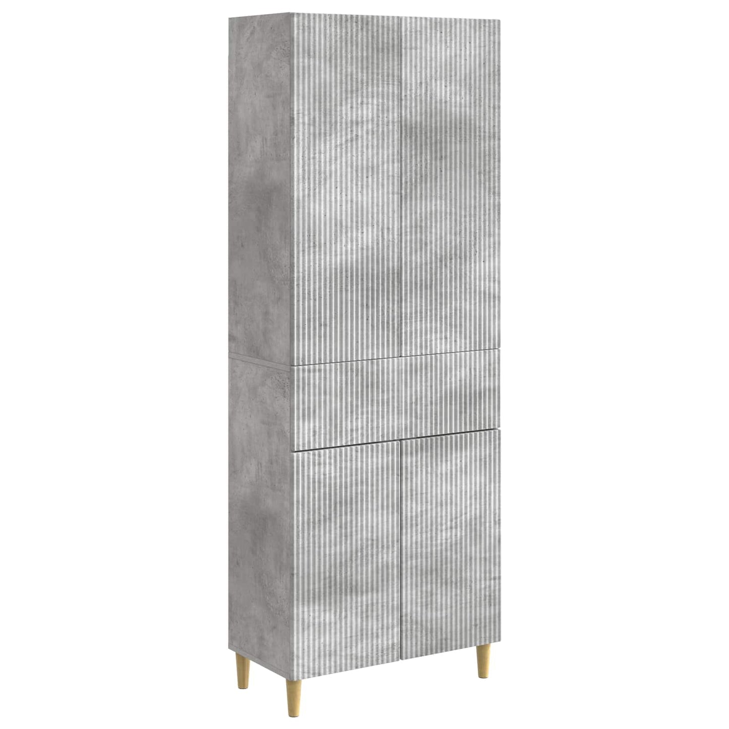 Skab Sæt 2 pcs Betongrå 66 x 34,5 x 90 cm Konstrueret træ
