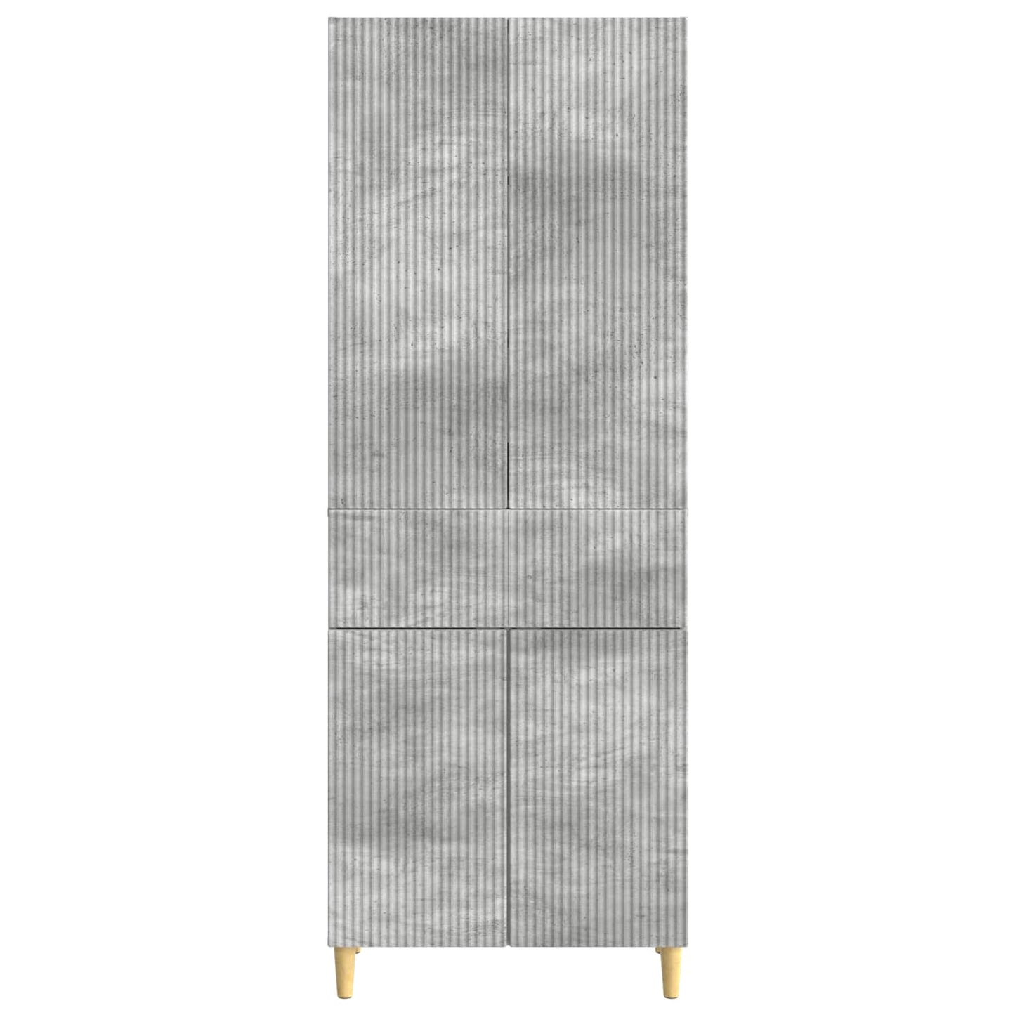Skab Sæt 2 pcs Betongrå 66 x 34,5 x 90 cm Konstrueret træ
