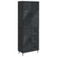 Skab Sæt 2 pcs Sort 66 x 34,5 x 89,5 cm Konstrueret træ