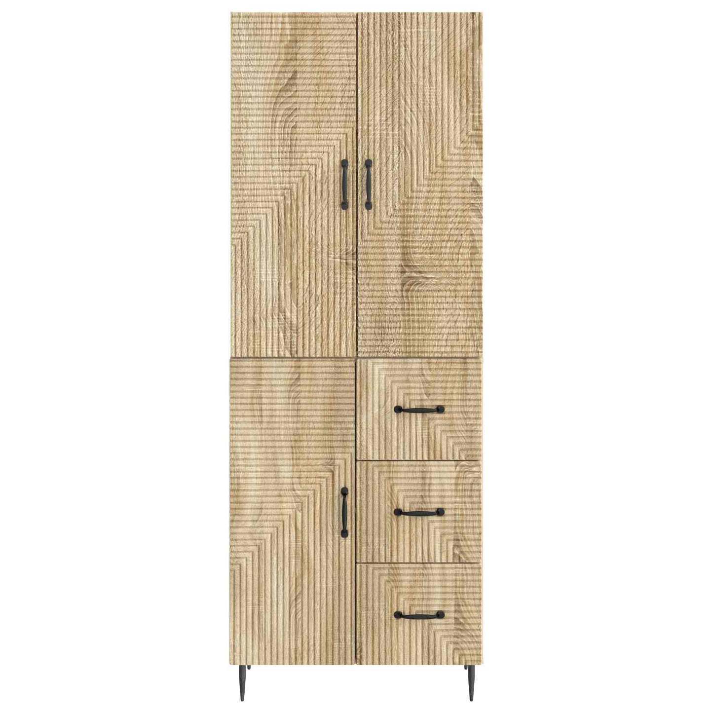 Skab Sæt 2 pcs Sonoma-eg 66 x 34,5 x 89,5 cm Konstrueret træ