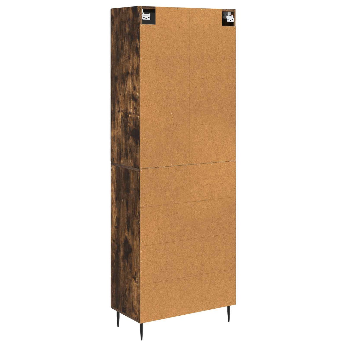 Skab Sæt 2 pcs Røget eg 66 x 34,5 x 89,5 cm Konstrueret træ
