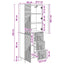 Skab Sæt 2 pcs Gammelt træ 66 x 34,5 x 89,5 cm Konstrueret træ