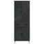 Skab Sæt 2 pcs Sort 66 x 34,5 x 89,5 cm Konstrueret træ