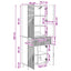 Skab Sæt 2 pcs Sonoma-eg 66 x 34,5 x 89,5 cm Konstrueret træ