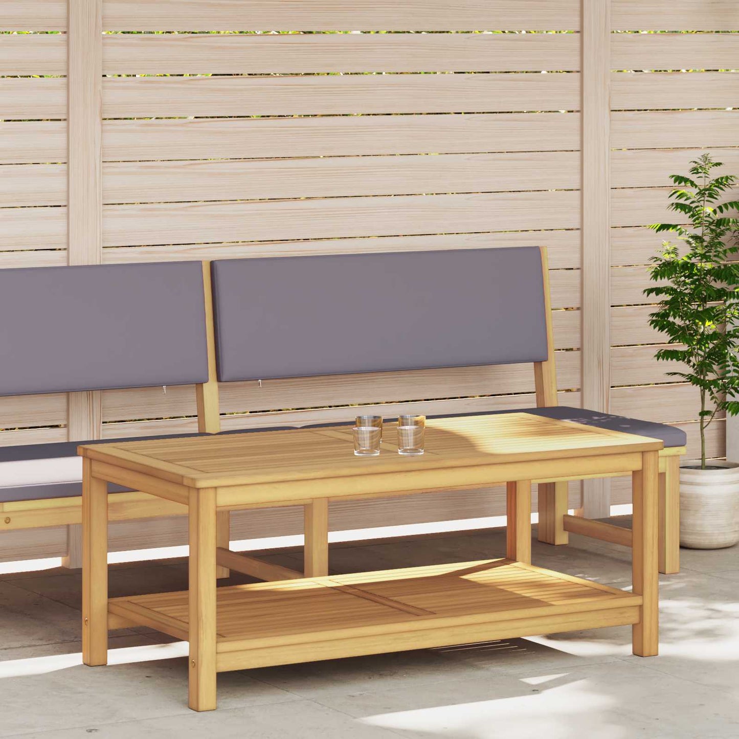 Sidebord Olie Naturlig 110 x 55 x 45 cm Massivt Akacietræ