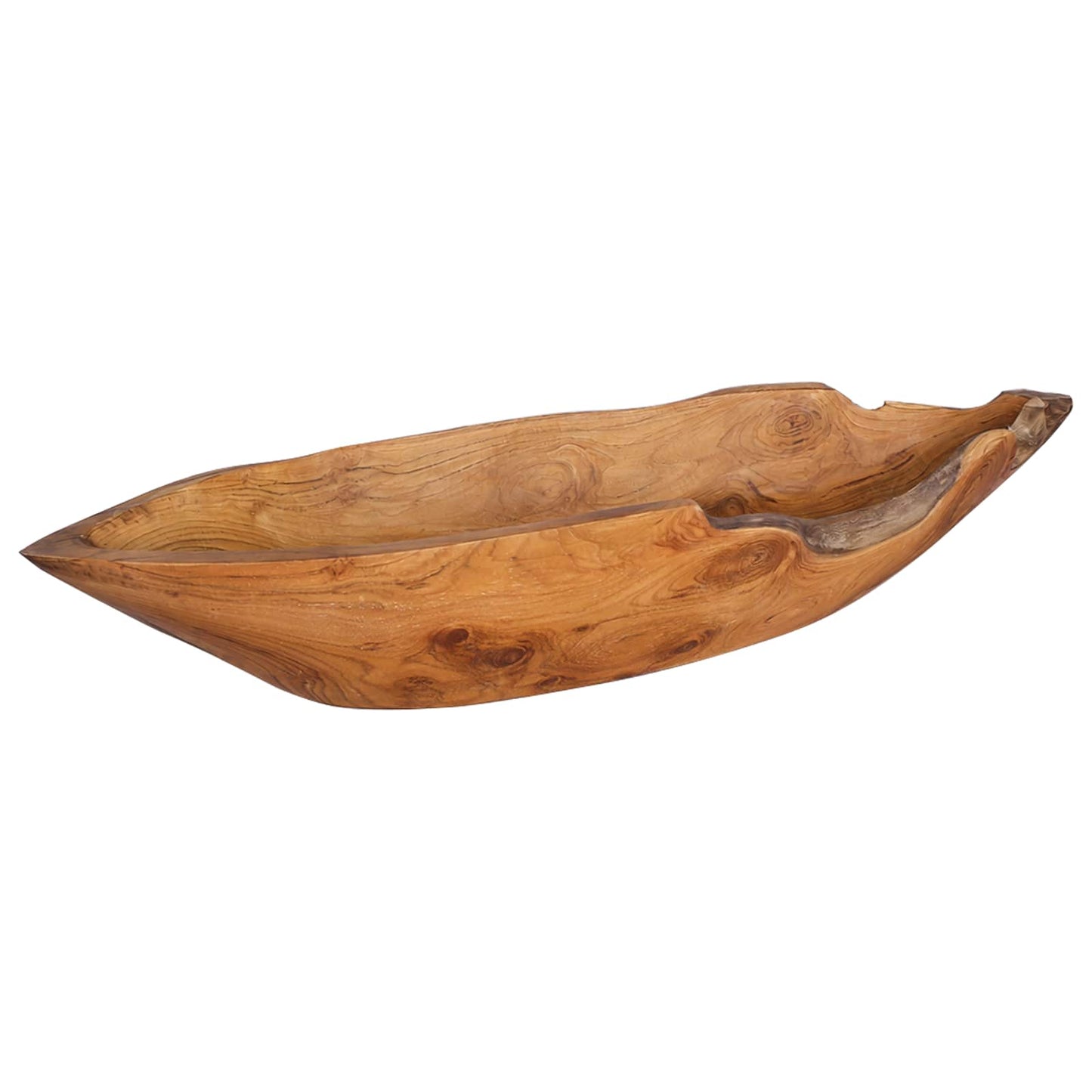 Frugtskål JEPARA Teakbrun 61 x 21 x 11 cm Massiv Teaktræ