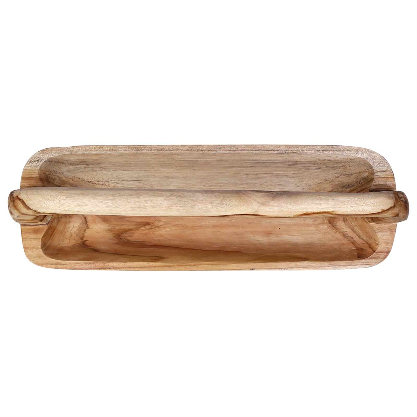 Fruit Bowl JEPARA Teak Brown 61 x 21 x 21 cm