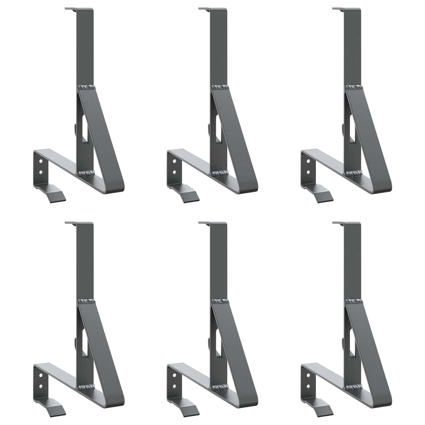 Snebeskyttelse Støtte 6 pcs Antracit 29,5 x 3 x 34,5 cm Stål