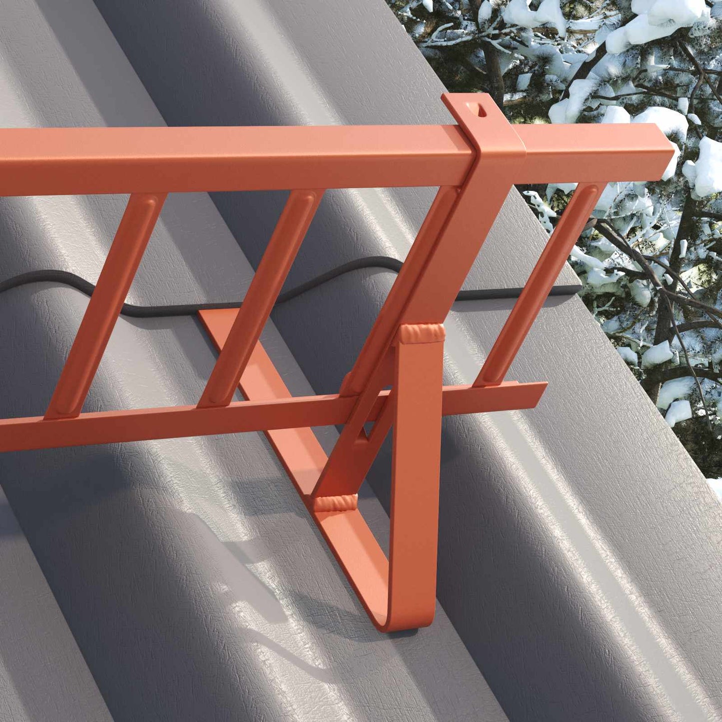 Snebeskyttelse Støtte 12 pcs Rød 29,5 x 3 x 34,5 cm Stål