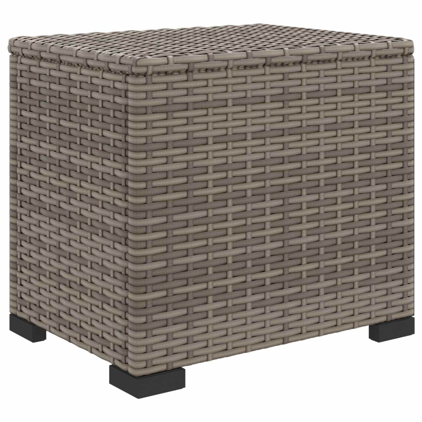 Have Fodstøtte med Pude 2 pcs Grå polyrattan
