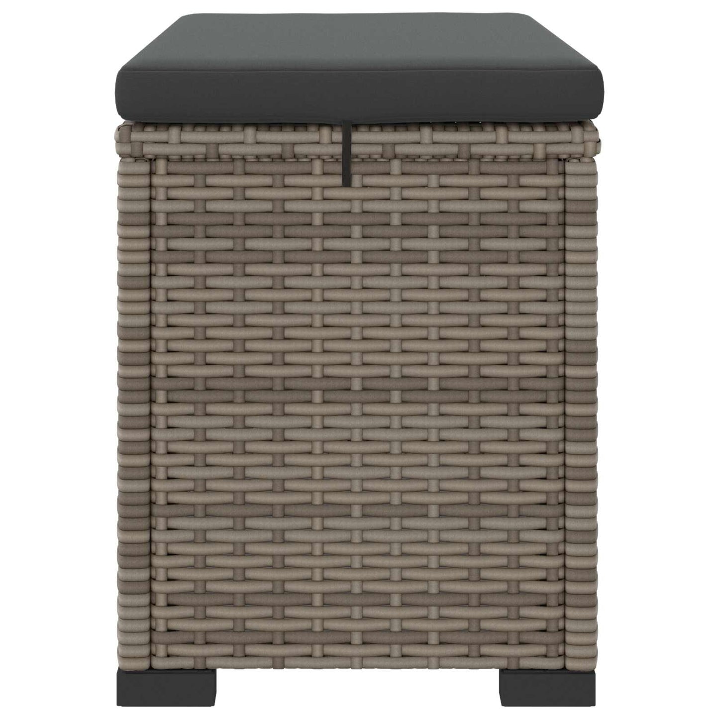 Have Fodstøtte med Pude 2 pcs Grå polyrattan